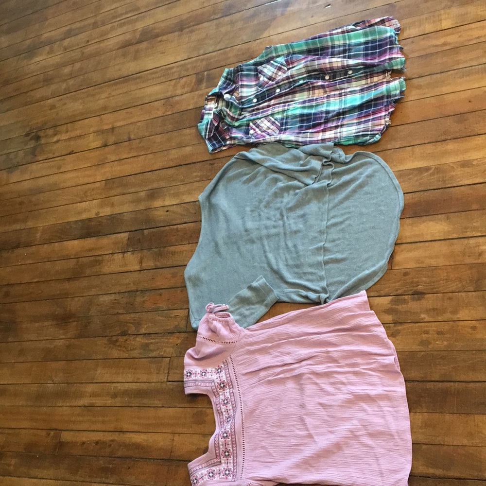 Three kid shirts size 7
